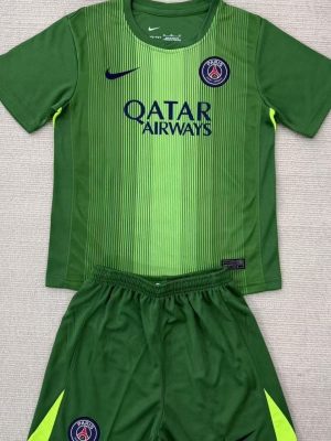 Maillot Gardien Extérieur Vert Enfant PSG 25/26